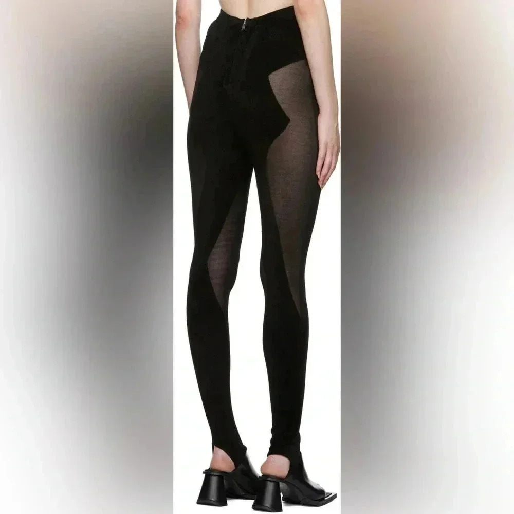 Dion‎ Lee Black Chenille Intarsia Leggings